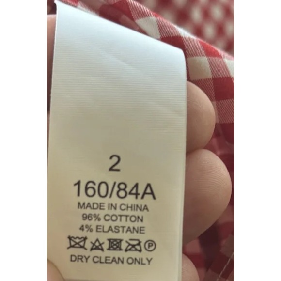 Kate Spade New York Red Gingham Tiered Dress Sleeveless V Neck - Picture 9 of 10